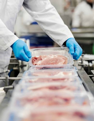 Close,Up,Of,A,Meat,Industry,Worker,Gathering,Packed,Meat Close,Up,Of,A,Meat,Industry,Worker,Gathering,Packed,Meat